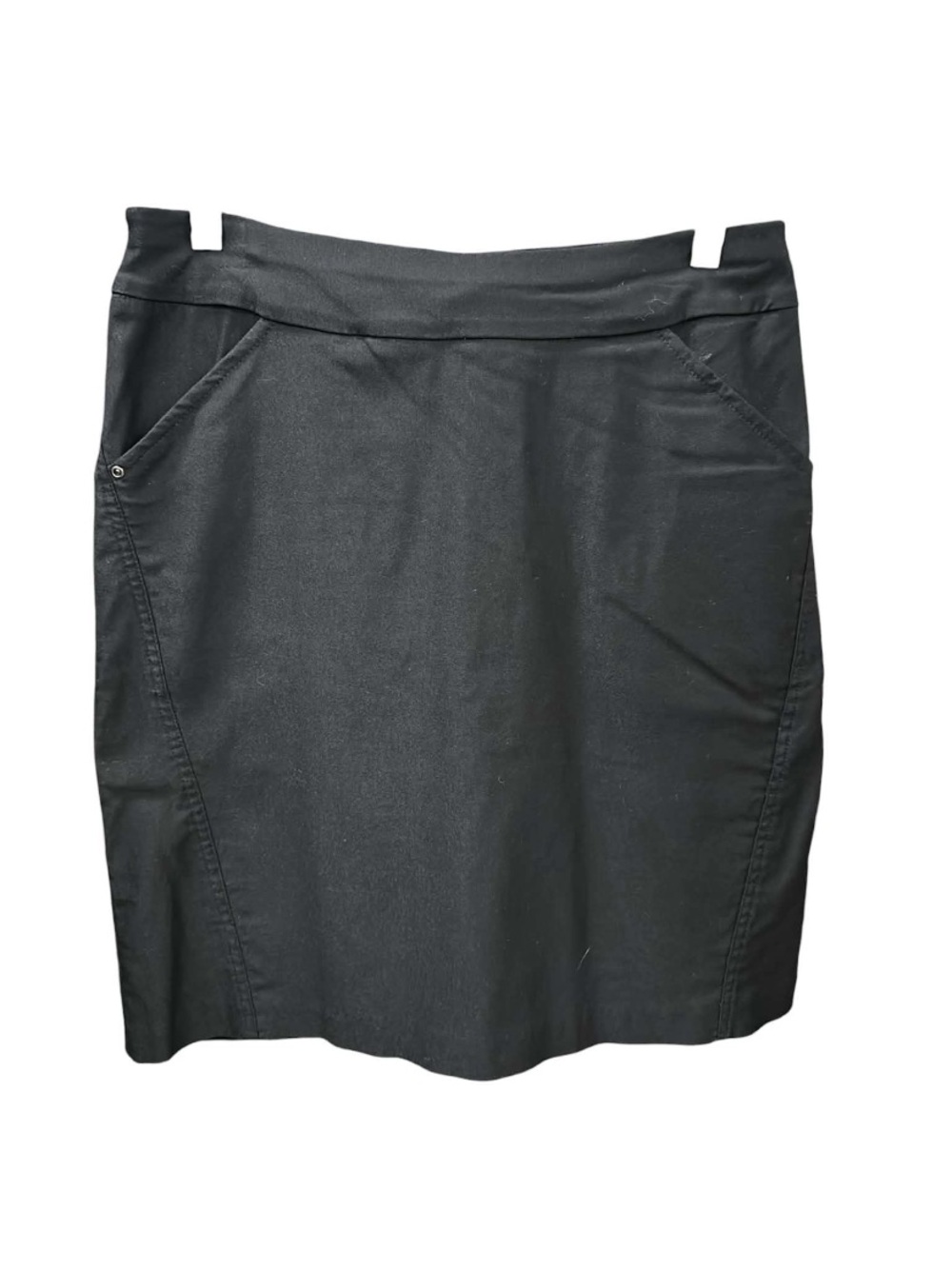 CHARLIE B Black Pencil Skirt with Side Pockets Size M